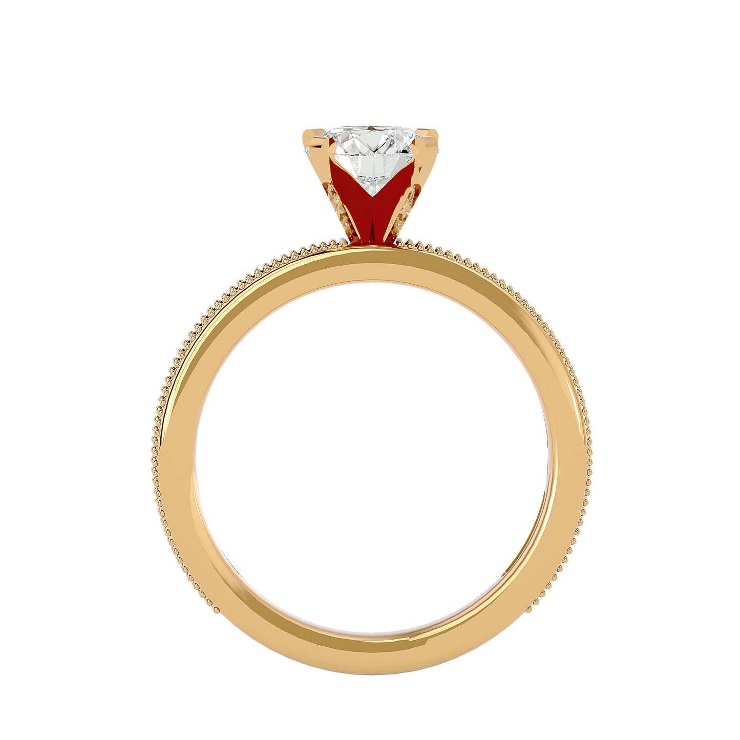 Freya side stone diamond engagement ring
