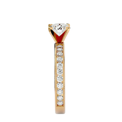 Freya side stone diamond engagement ring