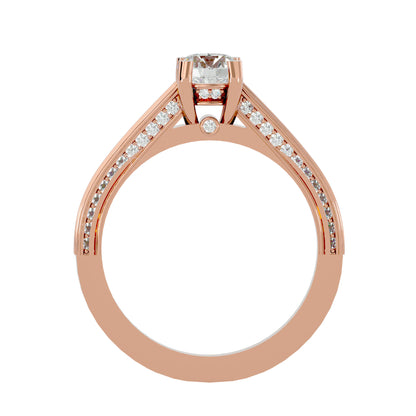 Zita channel diamond engagement ring