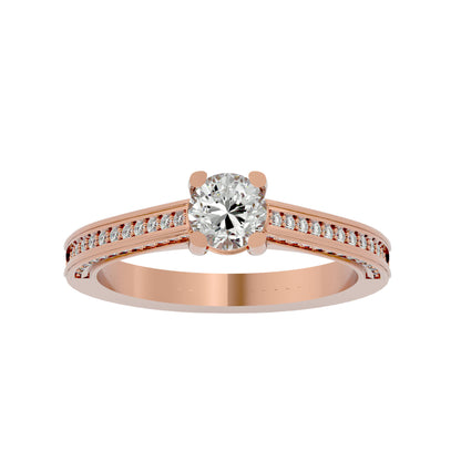 Zita channel diamond engagement ring