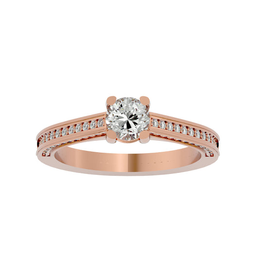 Zita channel diamond engagement ring