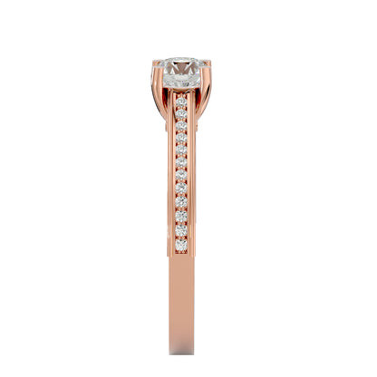 Zita channel diamond engagement ring