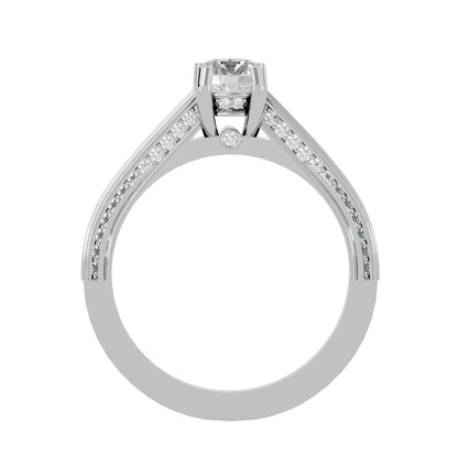 Zita channel diamond engagement ring