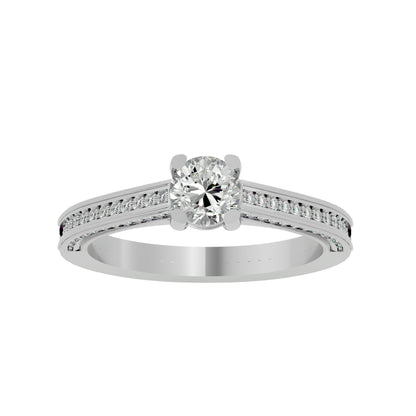 Zita channel diamond engagement ring