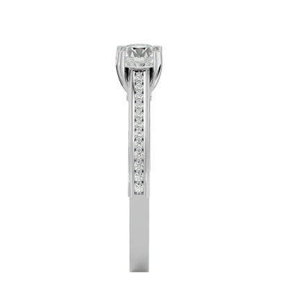 Zita channel diamond engagement ring