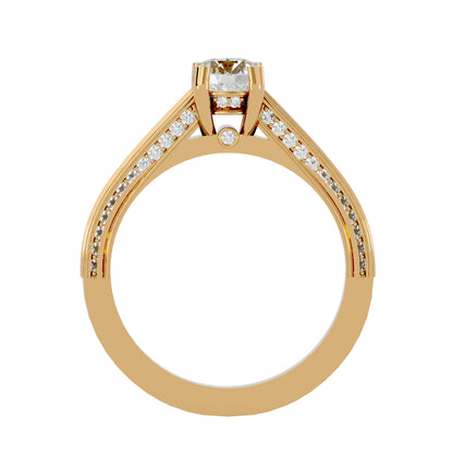 Zita channel diamond engagement ring