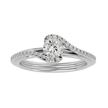 Michelle halo engagement ring & matching band
