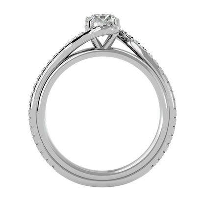 Michelle halo engagement ring & matching band