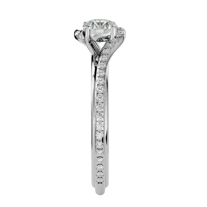 Michelle halo engagement ring & matching band