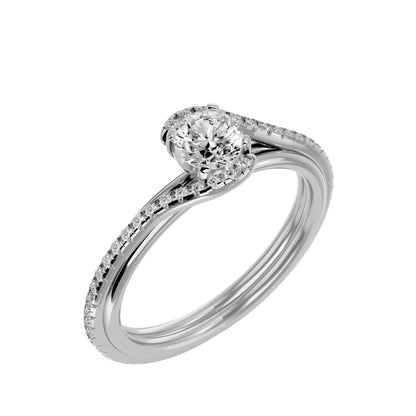 Michelle halo engagement ring & matching band