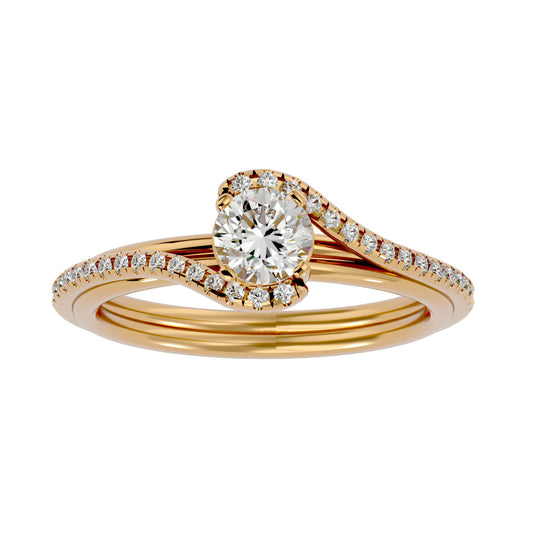 Michelle halo engagement ring & matching band