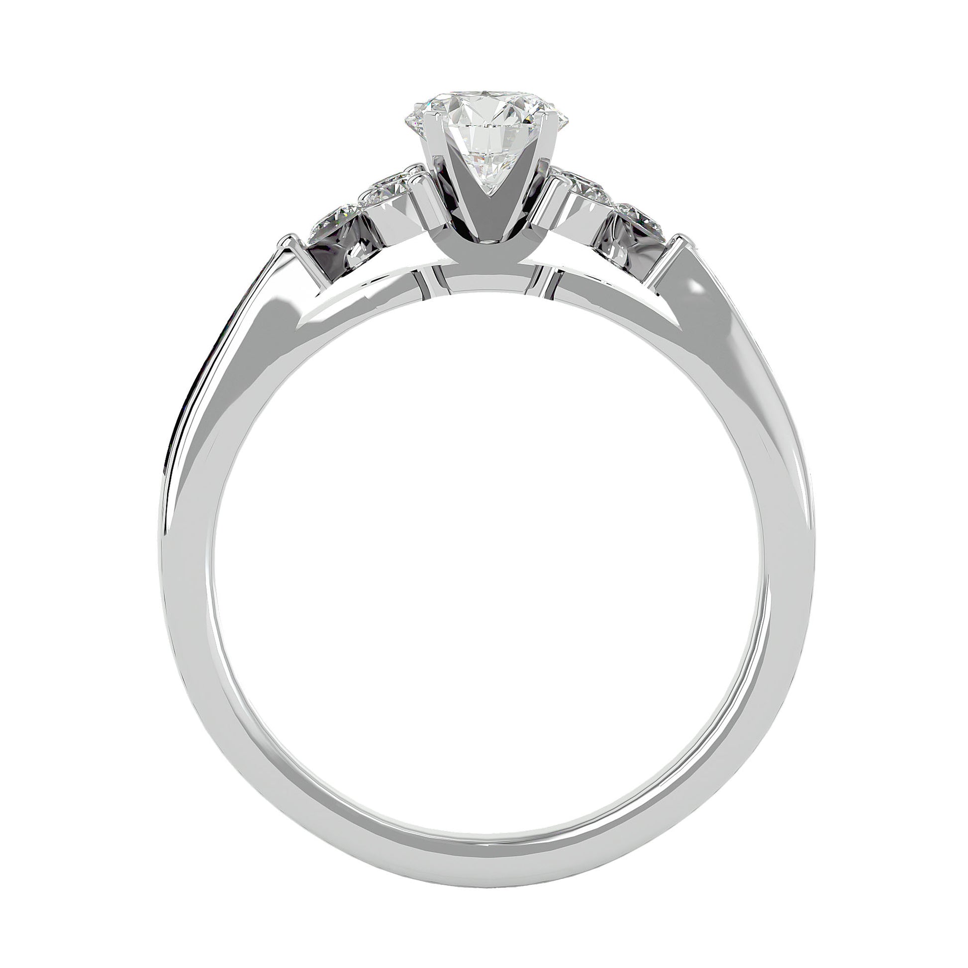 Liora side stone diamond engagement ring