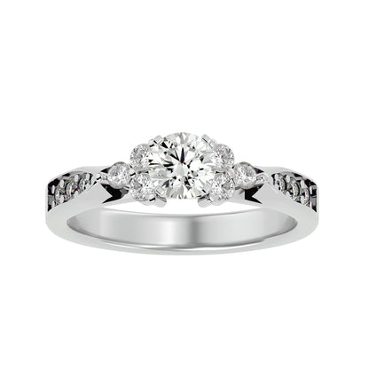 Liora side stone diamond engagement ring
