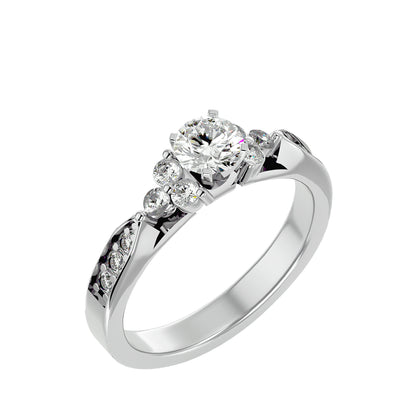 Liora side stone diamond engagement ring