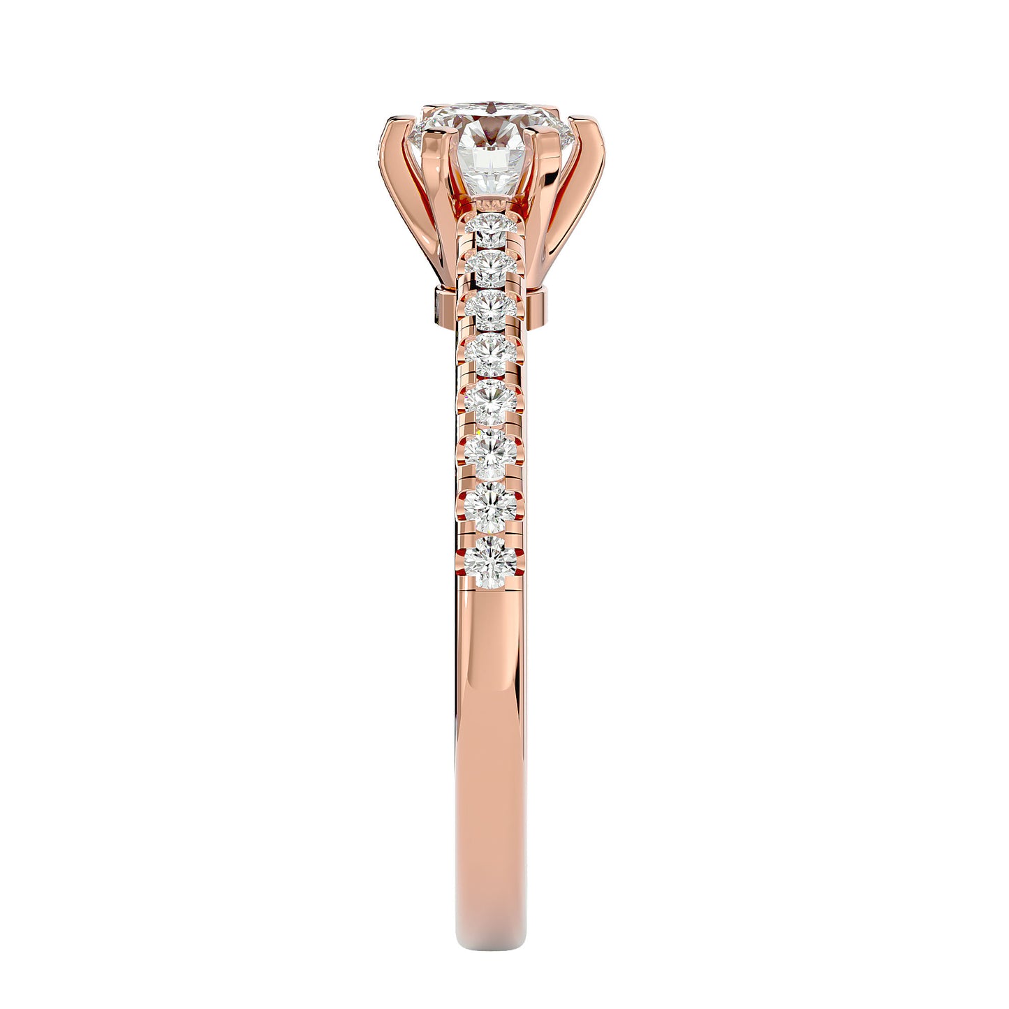 Soleil diamond engagement ring