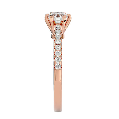 Soleil diamond engagement ring