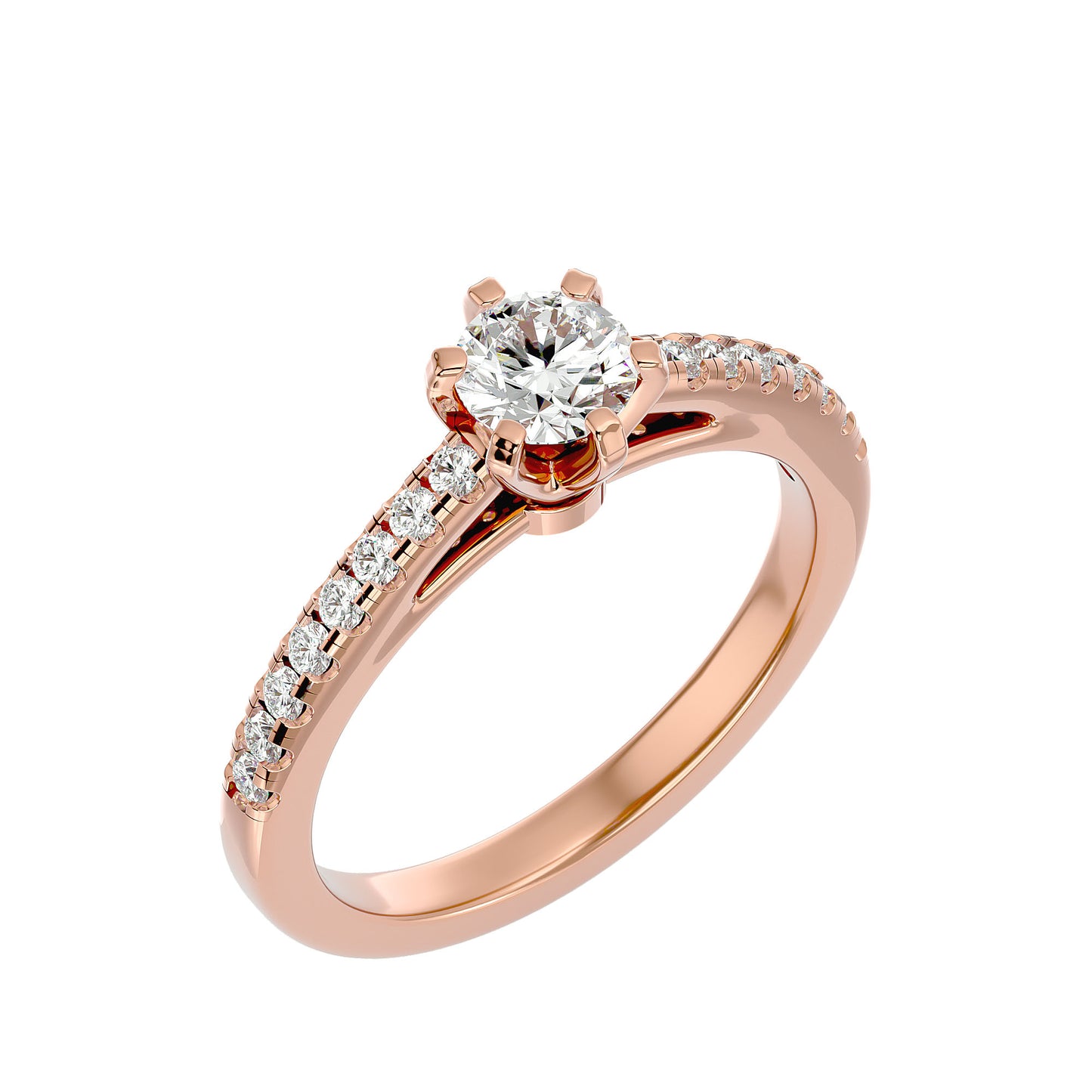 Soleil diamond engagement ring