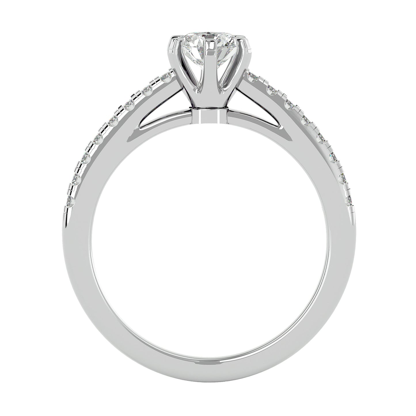 Soleil diamond engagement ring
