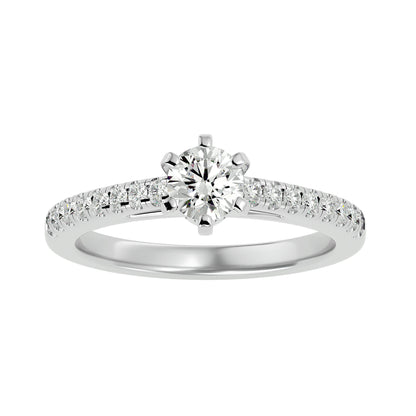 Soleil diamond engagement ring