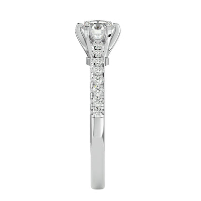 Soleil diamond engagement ring