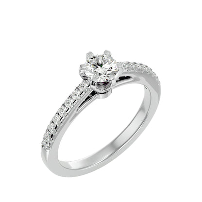 Soleil diamond engagement ring