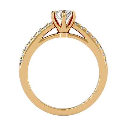 Soleil diamond engagement ring