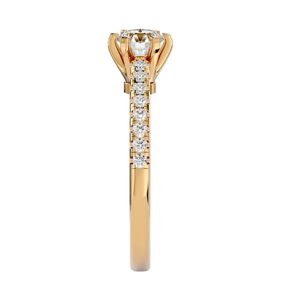 Soleil diamond engagement ring