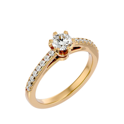 Soleil diamond engagement ring