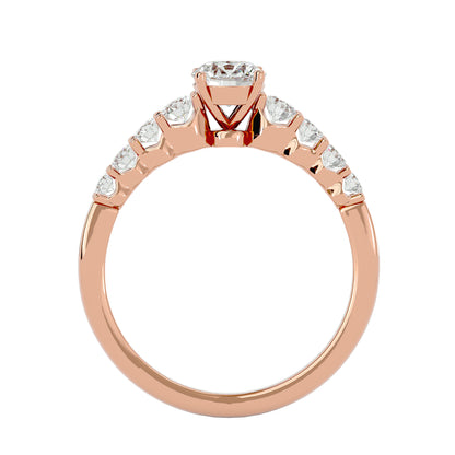 Lanthe tapered diamond engagement ring