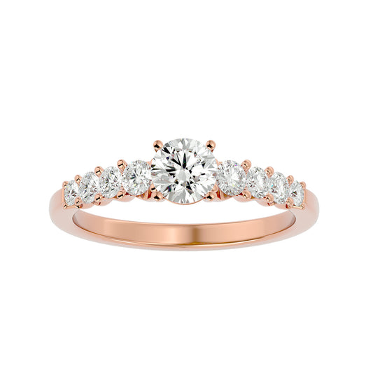 Lanthe tapered diamond engagement ring