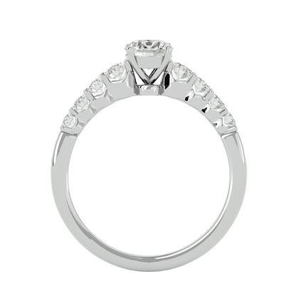 Lanthe tapered diamond engagement ring