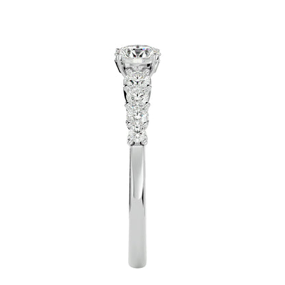 Lanthe tapered diamond engagement ring