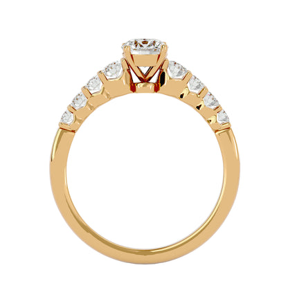 Lanthe tapered diamond engagement ring