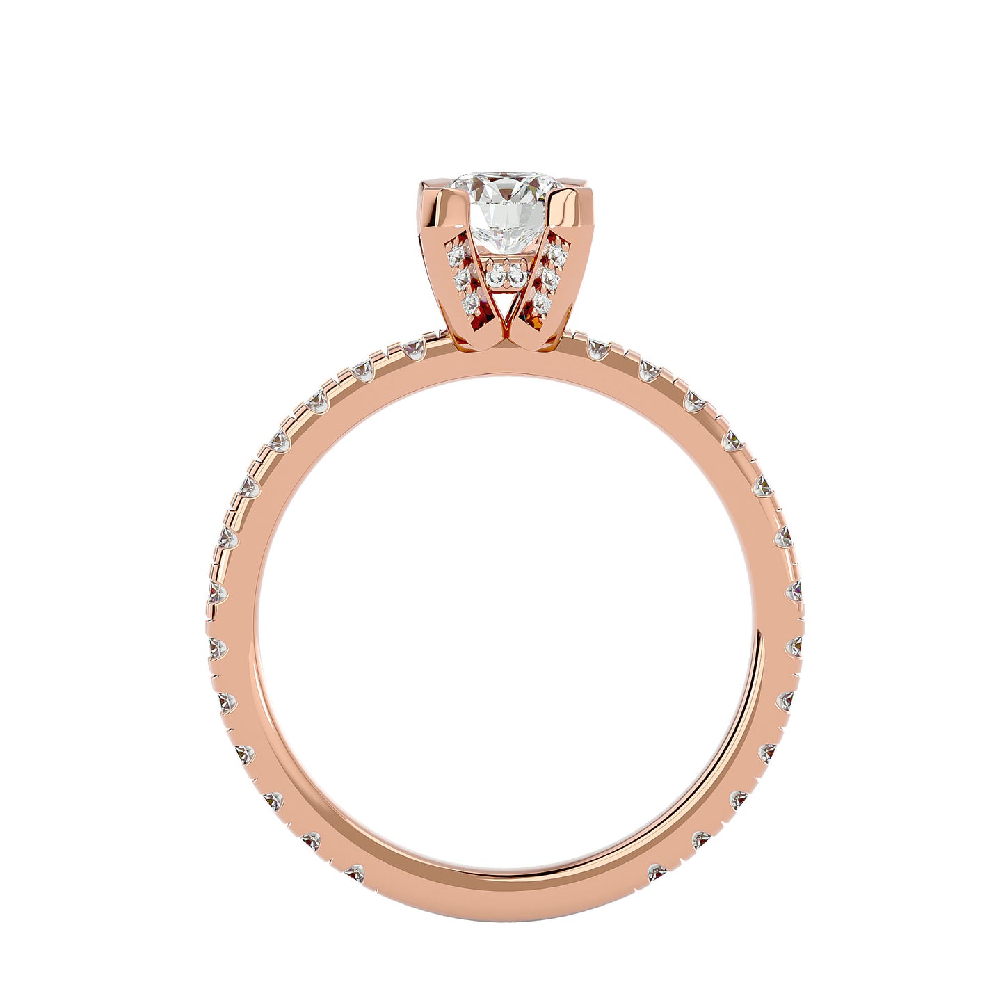 Dahlia diamond engagement ring