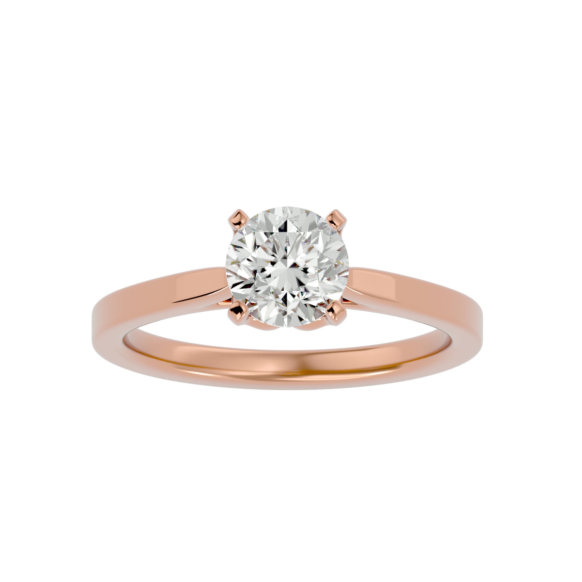 Poppy solitaire diamond engagement ring