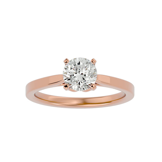 Poppy solitaire diamond engagement ring