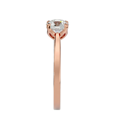 Poppy solitaire diamond engagement ring
