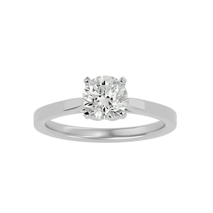 Poppy solitaire diamond engagement ring