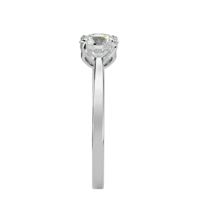 Poppy solitaire diamond engagement ring