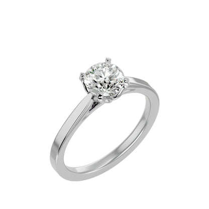Poppy solitaire diamond engagement ring