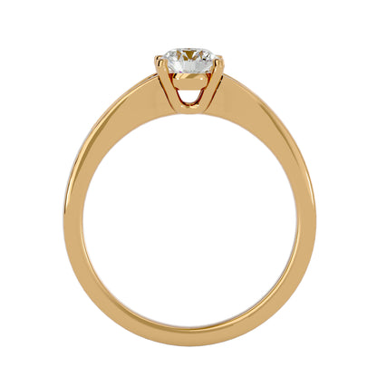 Tulip tapered diamond engagement ring