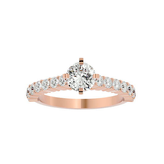 Lavender diamond engagement ring