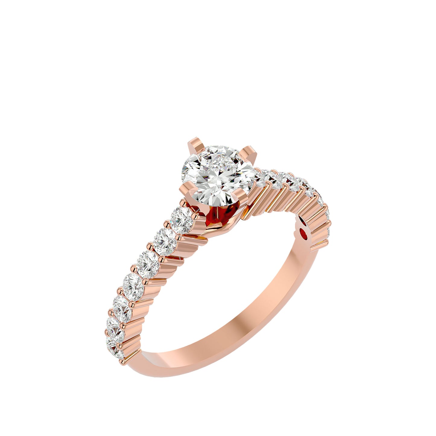 Lavender diamond engagement ring