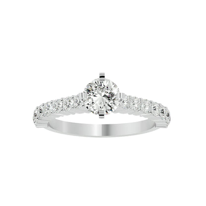 Lavender diamond engagement ring