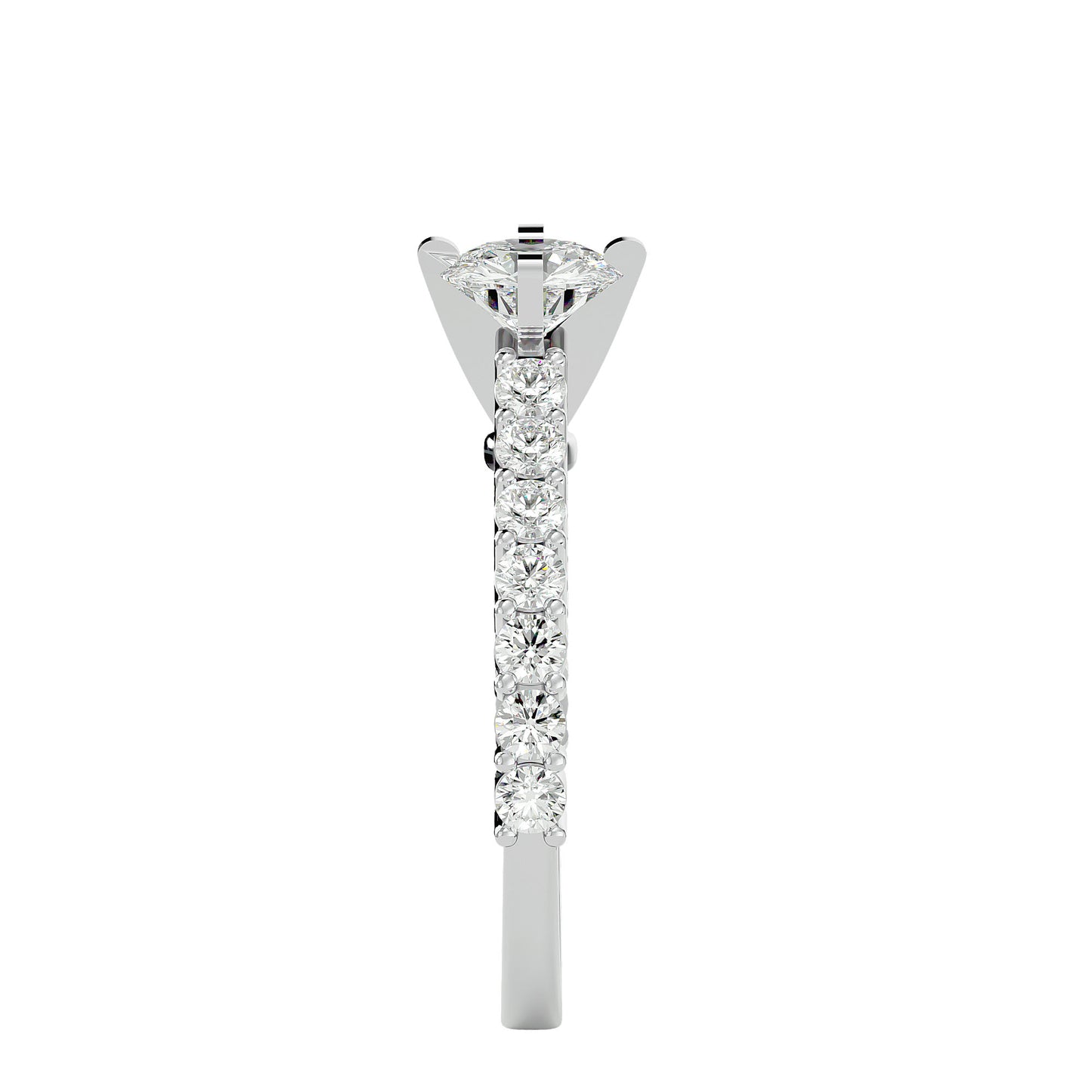 Lavender diamond engagement ring