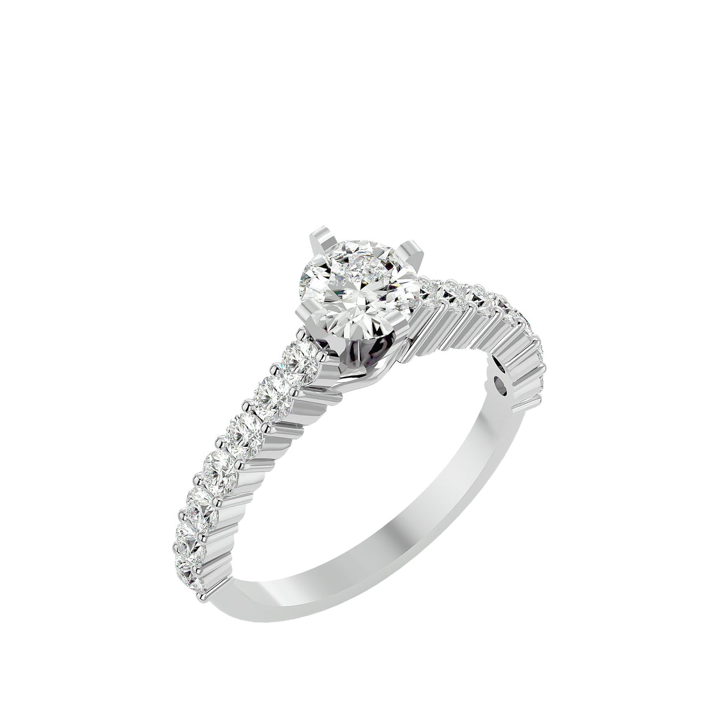 Lavender diamond engagement ring