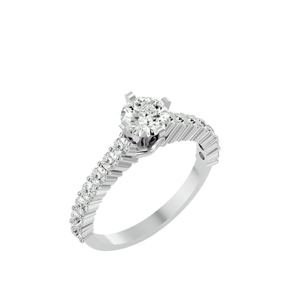 Lavender diamond engagement ring