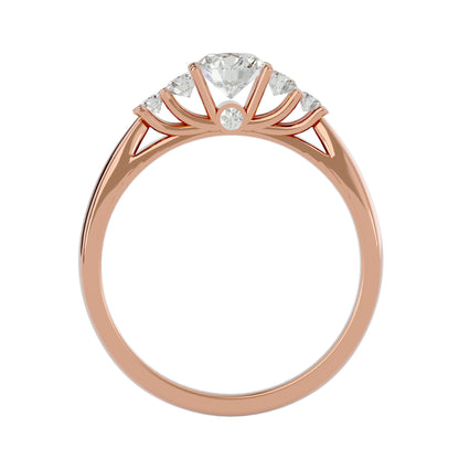 Peony diamond engagement ring