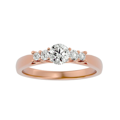 Peony diamond engagement ring
