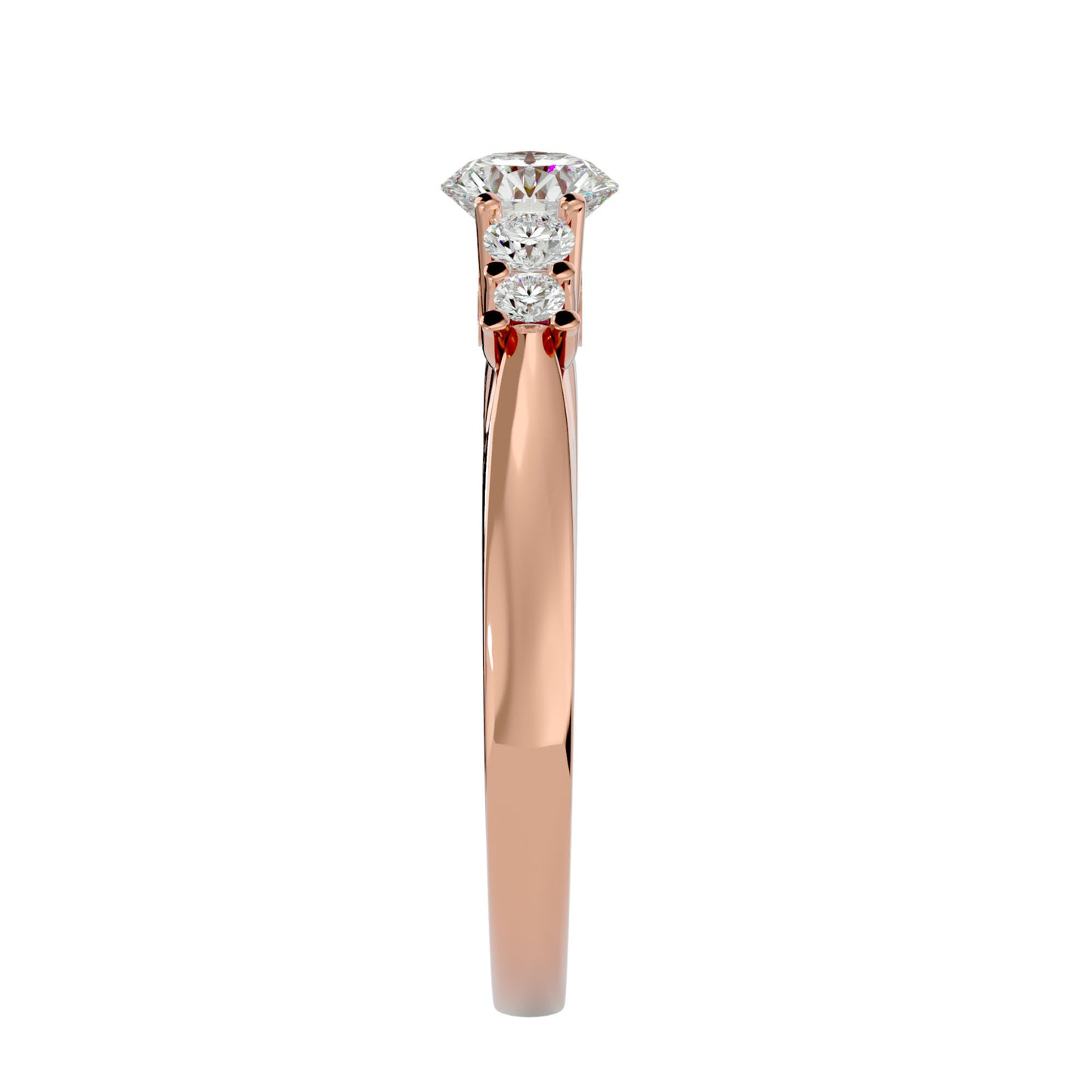 Peony diamond engagement ring